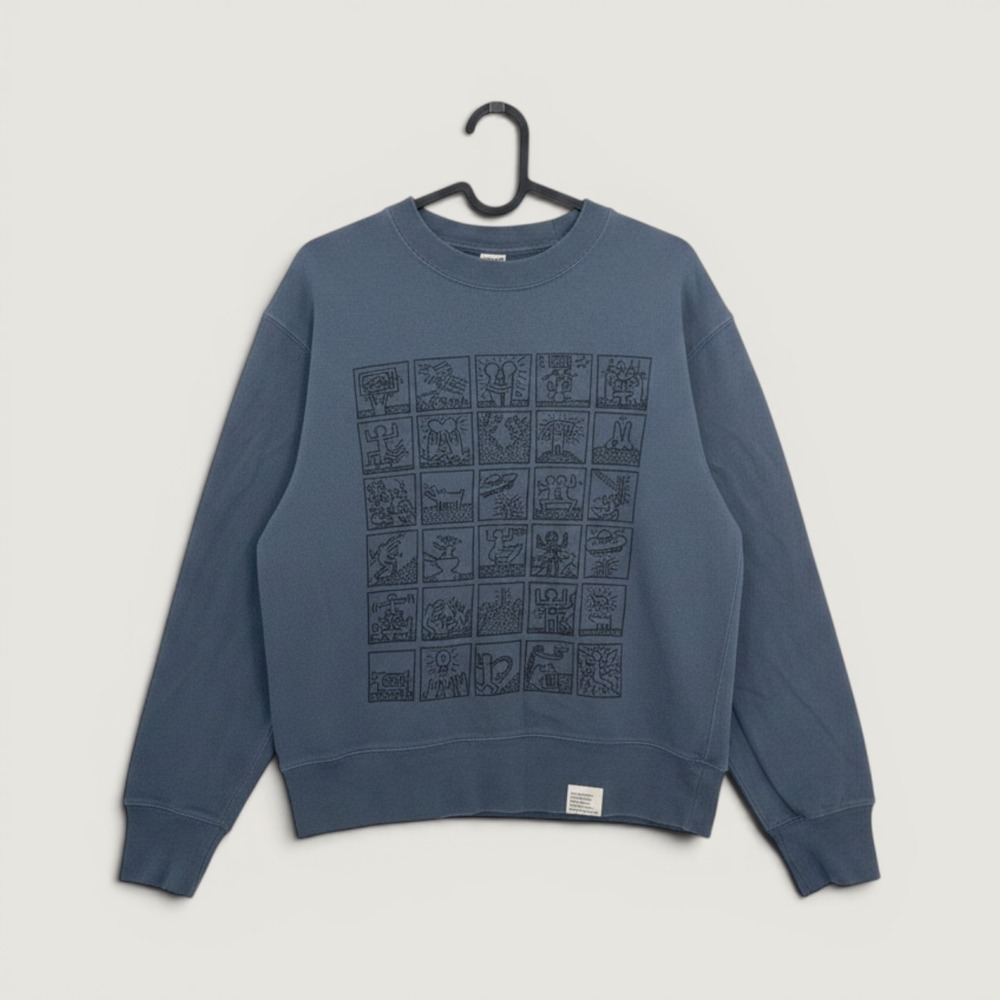 Uniqlo Keith Haring UT Sweatshirt First Exhibition Blue Small